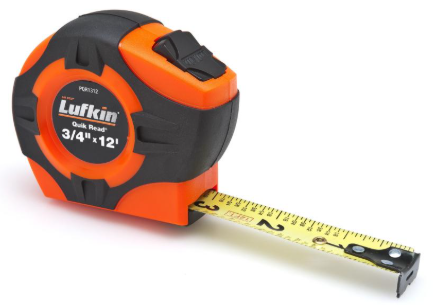 Engineering Tape 3/4" × 12ft – Compact Decimal Feet Steel Tape for Engineering and Machine Layout